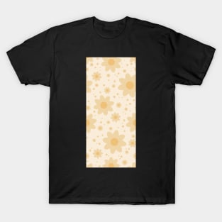 Bold and sweet retro floral in creams and buttery yellows T-Shirt